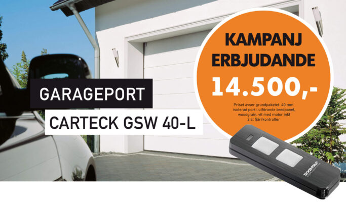 Kampanj Garageport Teckentrup Portleveransen