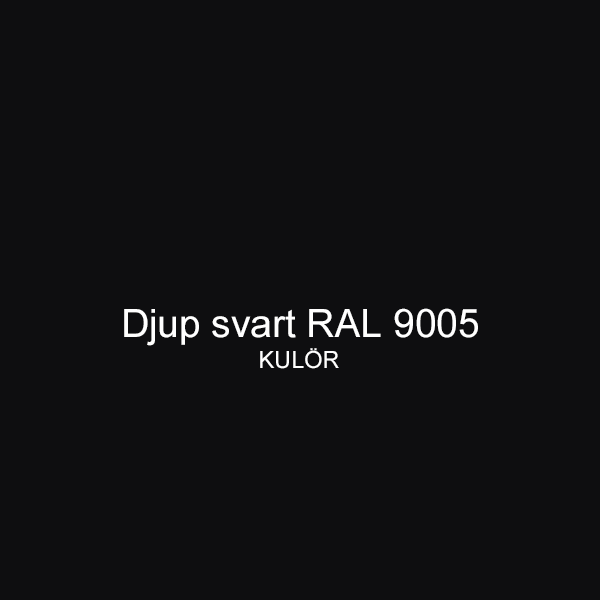 Kulör färg garargeport Djup svart RAL 9005