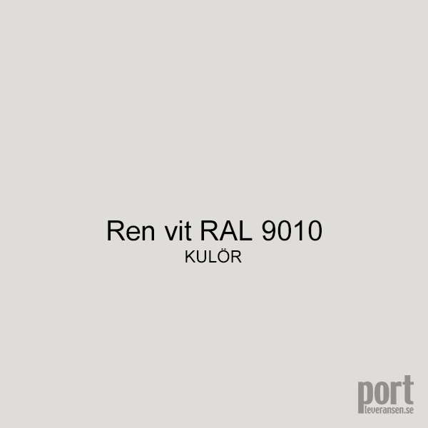 Kulör färg garargeport Ren vit RAL 9010