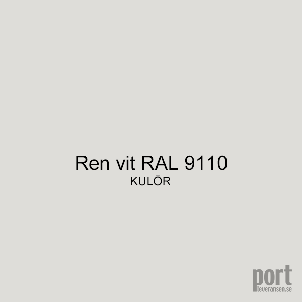 Kulör färg garargeport Ren vit RAL 9110