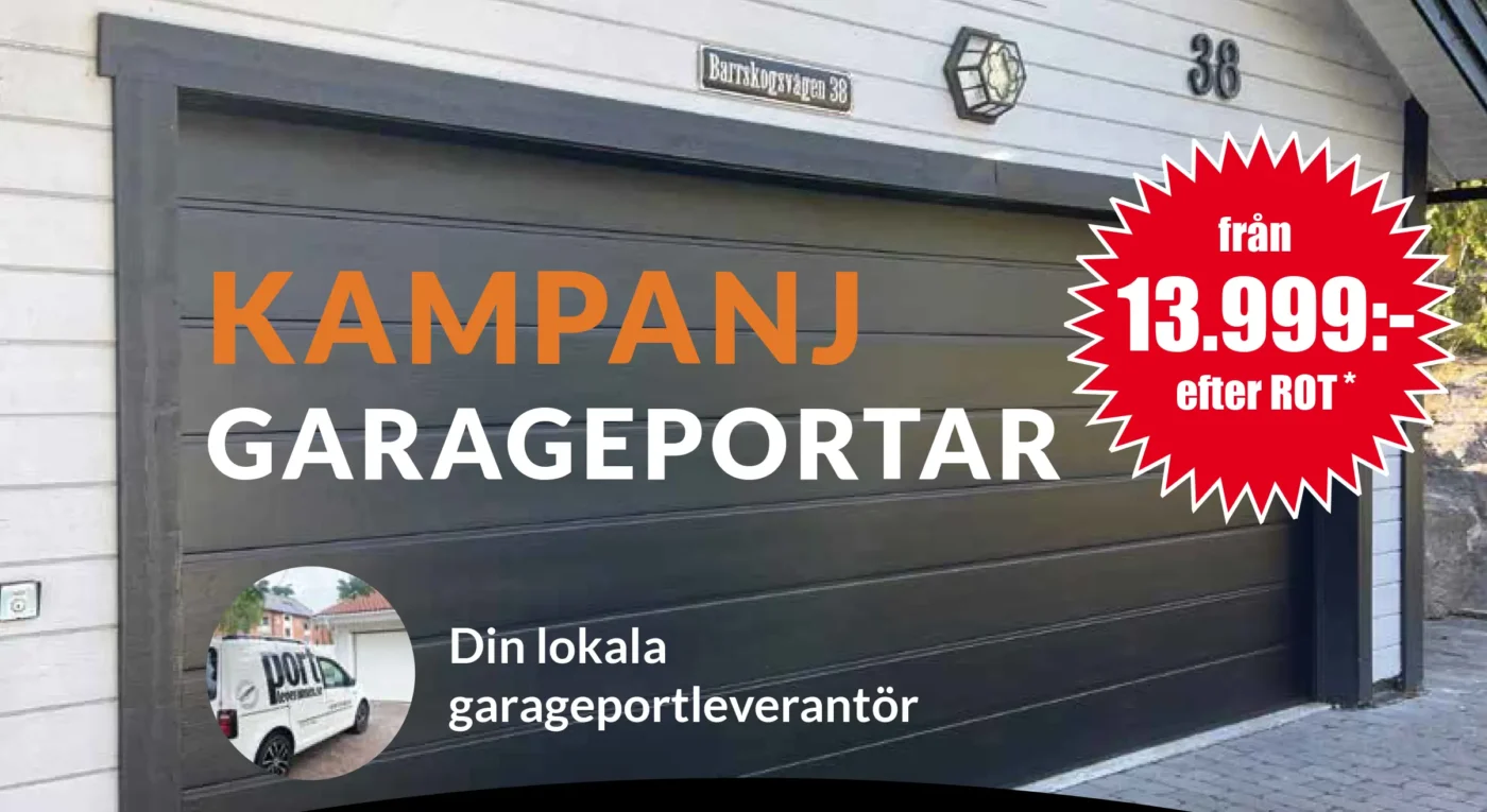 Portleveransen Kampanj ROT garagportar